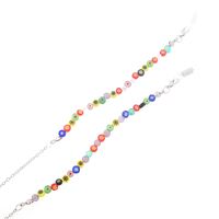 Металлическая нескользящая цепочка, со стекляными бусинами, для очков и масок GL179