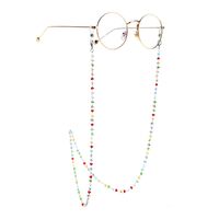 Metal non-slip chain, with colorful triangular crystal, for glasses and masks GS037