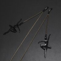 Металлическая нескользящая цепочка черного цвета, с подвеской в виде балерины, для очков и масок GL495