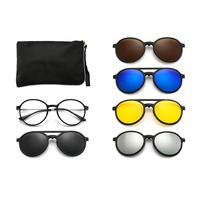 Оправа El Dorado с комплектом поляризационных солнцезащитных насадок (клипон) на магните 2322 (5 штук)