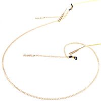 Металлическая нескользящая цепочка золотого цвета, с подвеской со стразами, для очков и масок GL016