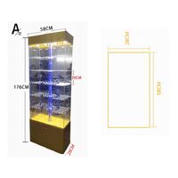 Acrylic floor rotating display stand for glasses, frames, cases and accessories 18006F-3, size 176 * 58 cm