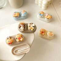 Mini soft contact lens kit retractable W-CT19蝴蝶结花熊