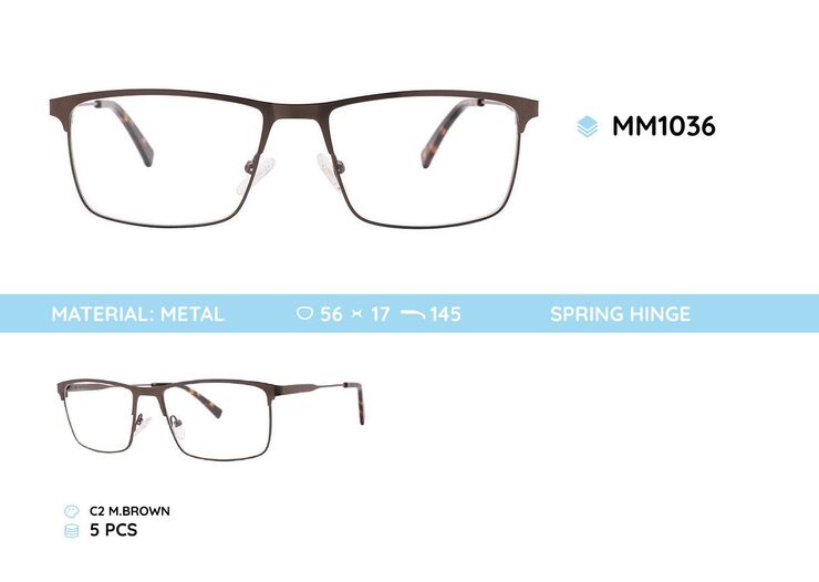 Metal men's frames for glasses MM1036