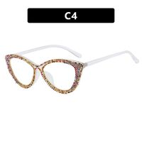 Plastic glasses with blue light protection for women 22029镶钻-PN