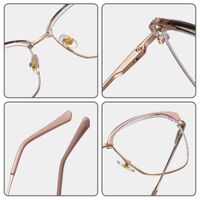 Combined frame (metal + TR90) or glasses with blue light protection, with spring hinges FA87276