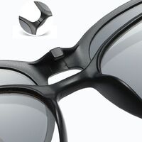 TR90/PC plastic frame + 5 polarized sun protection magnet clip-on set + leather bag El Dorado EL9505