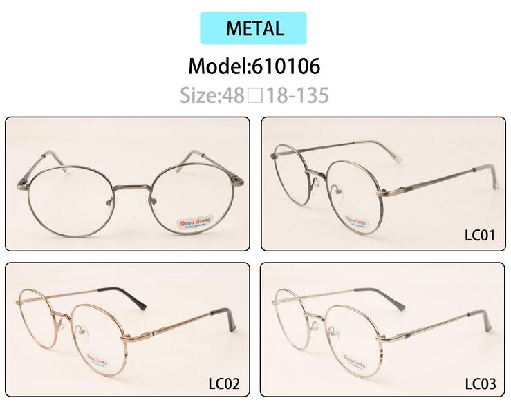 Metal eyeglasses frame for kids with spring hinges Nano Bimbo 610106 (item in stock)