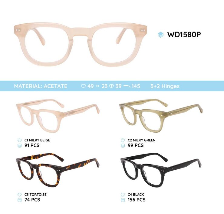 Plastic acetate eyeglasses frame for women WD1580P