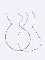 Set of two pink and mixed color acrylic glasses chain GM122