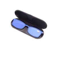 Plastic reading pince-nez glasses with case 6012-铁盒, diopters from +1.00 to +3.50, RMC=62-64