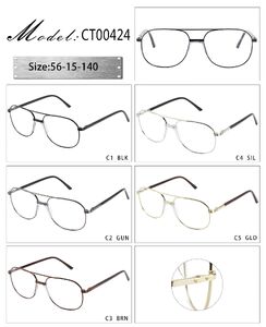 Metal frame with soft nose pad and spring hinges CT00424-DA