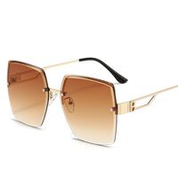 Metal rimless sunglasses with UV400 protection 2953-GT