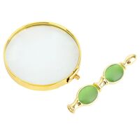 Magnifier, magnifying glass with handle 双玉52红色-XX-2, diameter: 62 mm, magnification: 8X