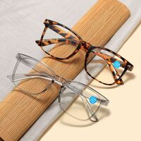 Plastic glasses for reading, with Blue ray cut protection, diopters from +0.00 to +4.00, RMC=62-64, KY8082T 弹簧腿