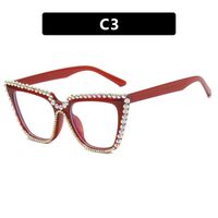 Plastic glasses with blue light protection and rhinestones for women 3362镶钻-PN
