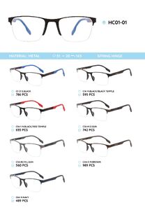 Металлическая оправа с дужками из материала TR-90 HC01-01