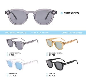 Acetate frames polarized sunglasses WD1306PS