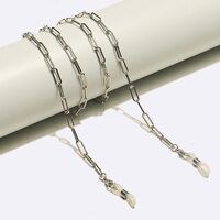 Silver-colored metal non-slip chain, for glasses and masks GL1640