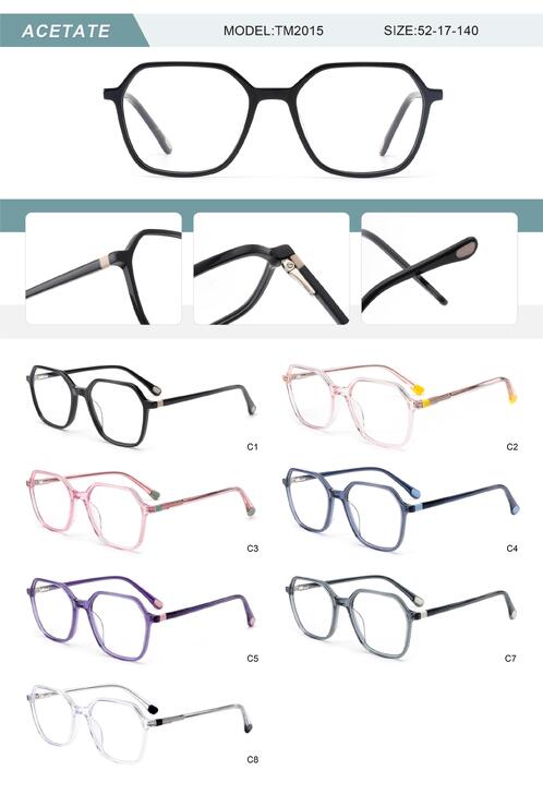Plastic acetate frame for women with spring hinges TM2015-DA