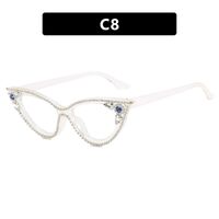 Plastic glasses with blue light protection and rhinestones for women 97073镶钻-PN