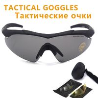 Safety shockproof tactical goggles +3 caps DGSR11
