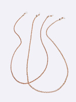 Комплект из двух цепочек для очков из нержавеющей стали с цветными кристаллами GM151