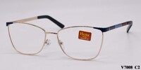 Women's metal elegant eyeglasses with flex hinges Vizzini V7008