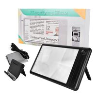 Magnifier with universal backlight, magnifying glass on a stand 8097, size: 215*135 mm, magnification: 4Х