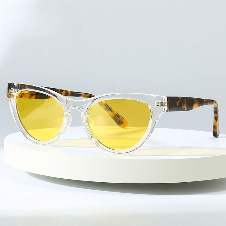 Polarized plastic TR90 sunglasses with UV400 protection 6012-GT