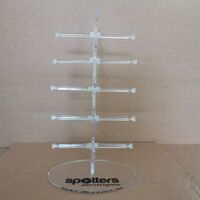 Plastic tabletop glasses stand for 3/4/5 places, custom made with logo, order from 500 pieces