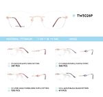 Titanium metal rimless frame TW3026P