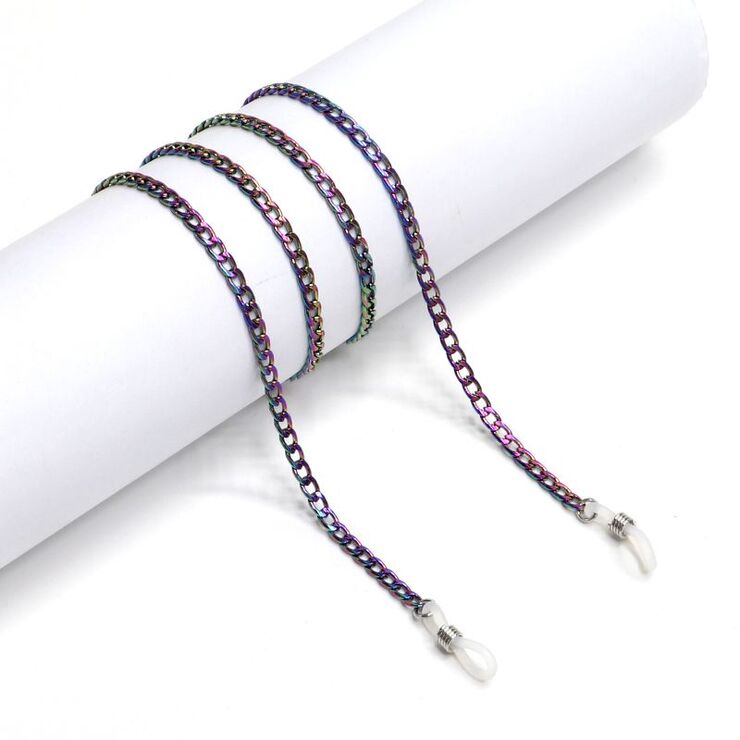 Metal multicolored non-slip chain, for glasses and masks GL1044