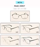 Metal eyeglasses frame for men with spring hinges 260027 (item in stock)