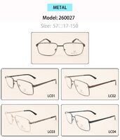 Metal eyeglasses frame for men with spring hinges 260027 (item in stock)