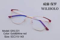 Metal ultrathin frames Wilibolo, with spring hinges G95-231