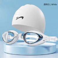Swimming waterproof anti-fog goggles, with cap, diopters from -2.00 to -5.00, 9013-YU