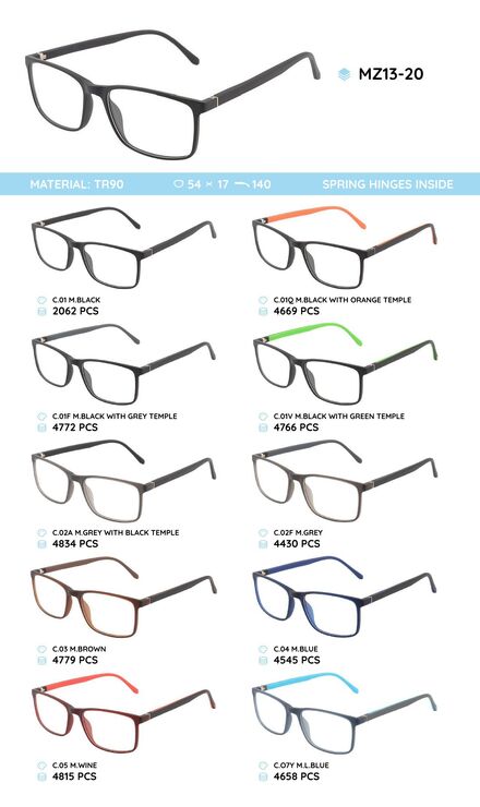 TR-90 plastic frames for glasses MZ13-20