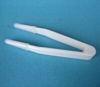 Tweezers, length 5 cm, with silicone tips, for working with contact lenses, blue colors QZ-2-1, order from 200 pieces