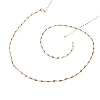 Gold-colored metal non-slip chain, with simple oval beads, for glasses and masks GL846