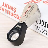 Folding magnifier with universal backlight 7802-10倍-XX, diameter: 21 mm, magnification: 10X