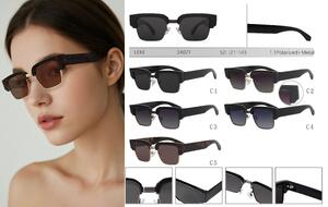 Metal + plastic polarized sunglasses for women Leke LK34021