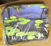 Cloth for glasses from microfiber material, dense material лилия 荷花金布