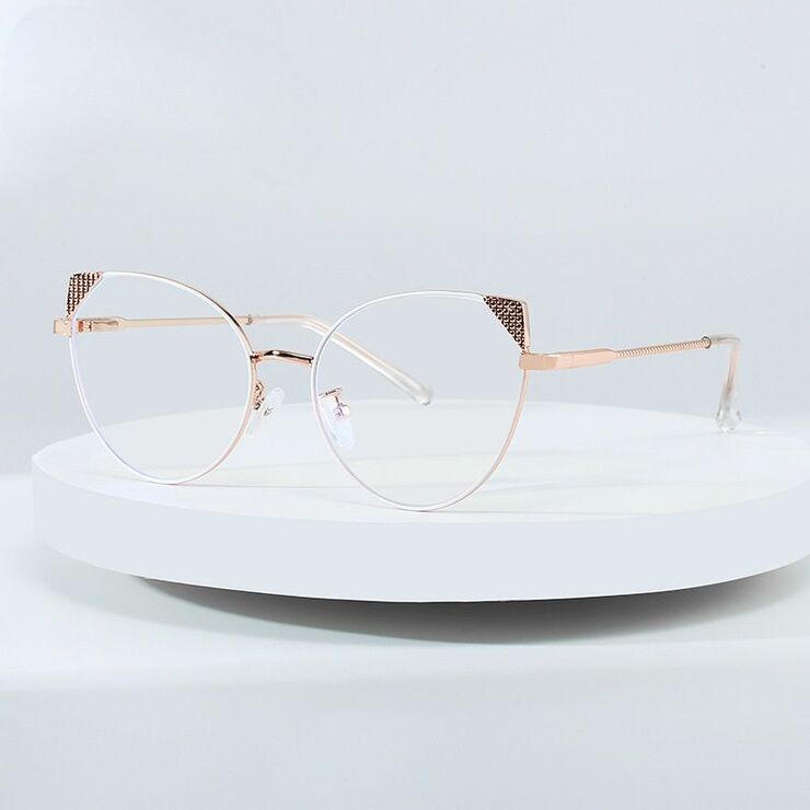 Metal glasses with blue light and UV protection 9746-GT