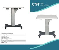 Motorized table on on wheels with lifting mechanism and drawer COT-B10, tabletop 640*500 mm