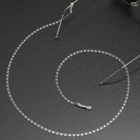 Steel-colored metal non-slip chain, for glasses and masks GS019