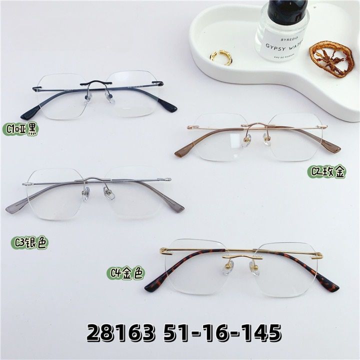 Metal titanium rimless frame SANTA 28163