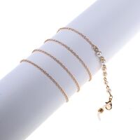 Металлическая нескользящая цепочка, с жемчугом, для очков и масок GL796