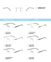 Metal rimless frame with TR-90 temples HK04-07