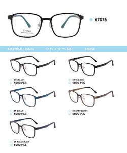Plastic Ultem eyeglasses frame 67076
